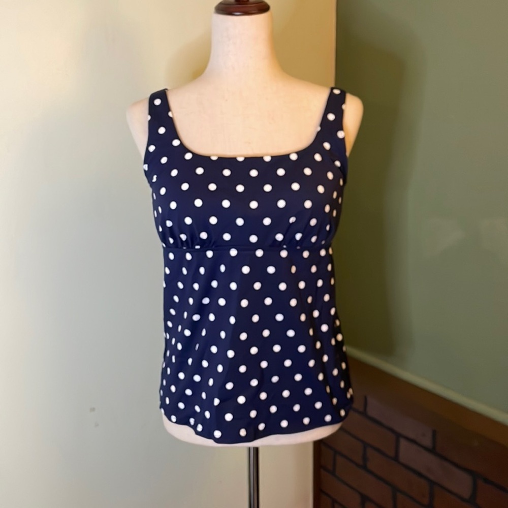 10 DDD Lands End Tankini Swim Top A03 6540